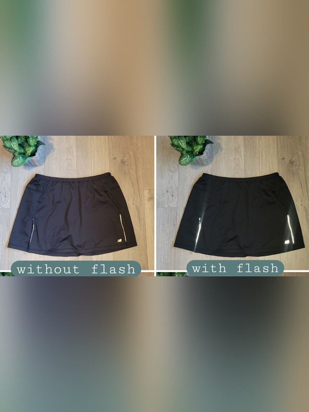 New Balance Lightning Dry Black Athletic Skorts (Skirt + Built-in Short), Medium - Picture 2 of 16